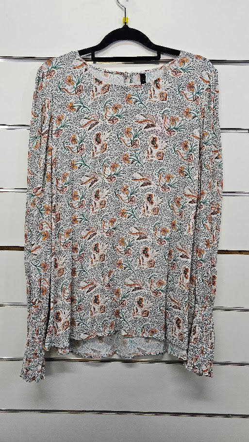 Siren Floral Long Sleeve Blouse - 16