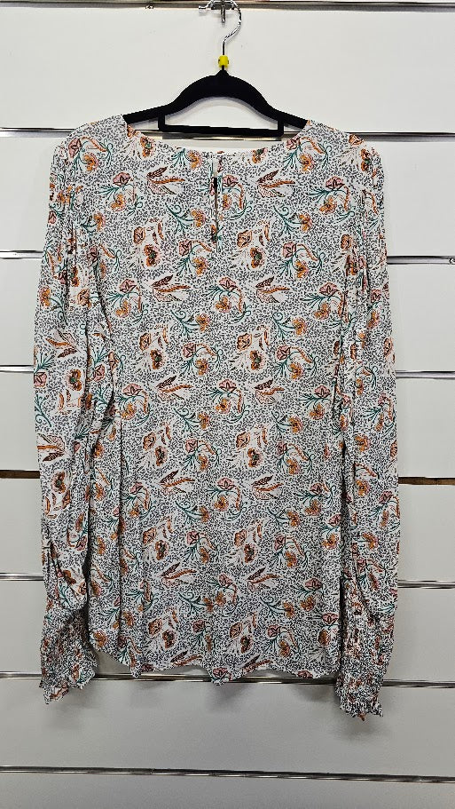 Siren Floral Long Sleeve Blouse - 16