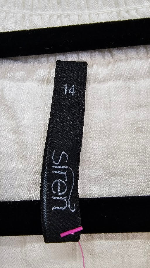 Siren White Smocked Collar Long Sleeve Shirt - 14