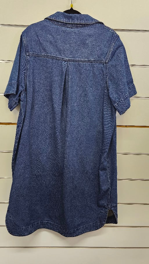 Betty Basics Dark Wash Denim Midi Dress - 16