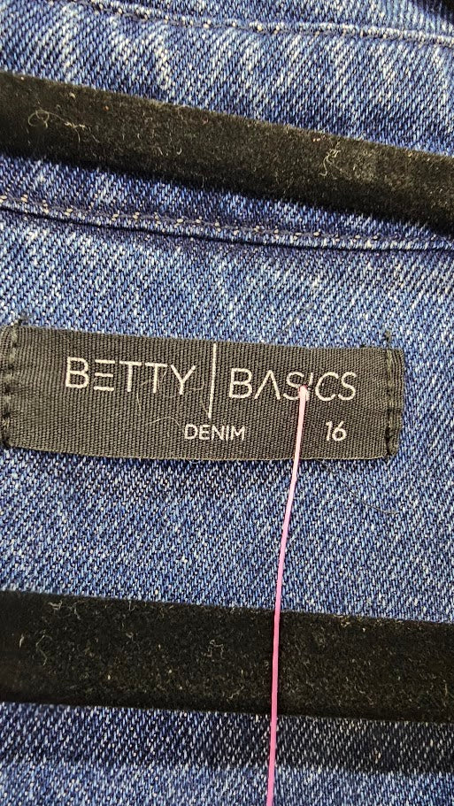Betty Basics Dark Wash Denim Midi Dress - 16