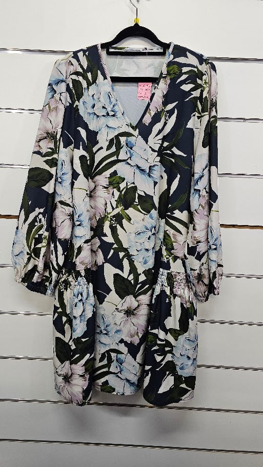Belle Vestito Floral Tiered Dress - 16