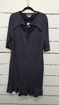 Urban Black/Purple Spotty Midi Dress - 16