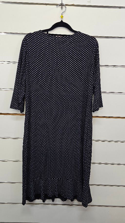 Urban Black/Purple Spotty Midi Dress - 16