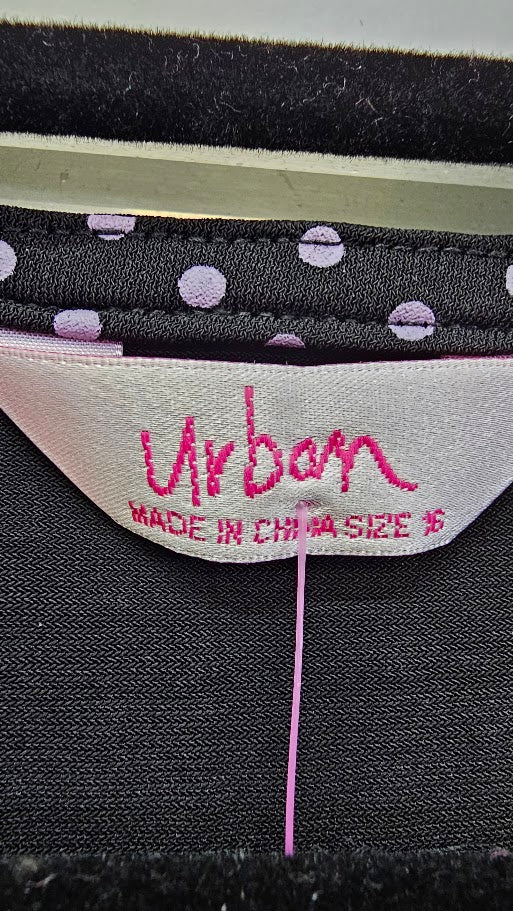 Urban Black/Purple Spotty Midi Dress - 16
