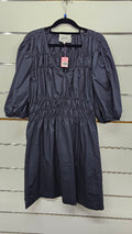 Mineral Navy Puff Sleeve Mini Dress - 18