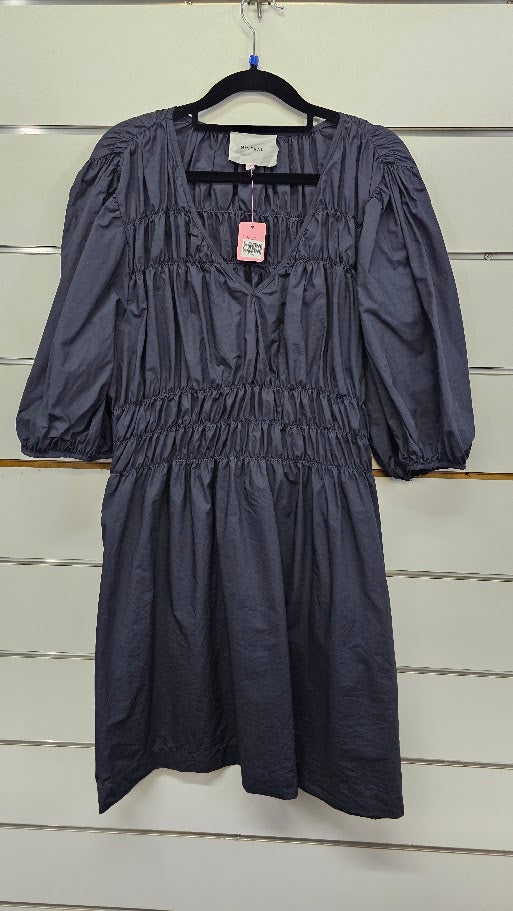 Mineral Navy Puff Sleeve Mini Dress - 18