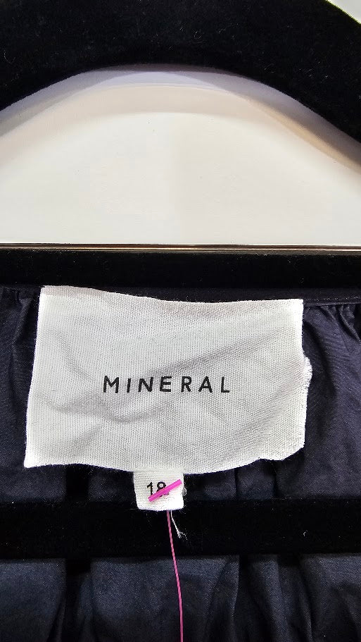 Mineral Navy Puff Sleeve Mini Dress - 18