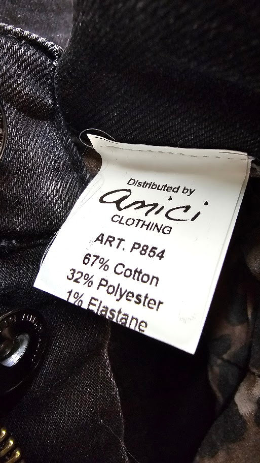 Amici Black Denim Patch Pants - 14/16