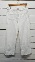 Monaco Jeans White Wide Leg Denim Jeans - 16