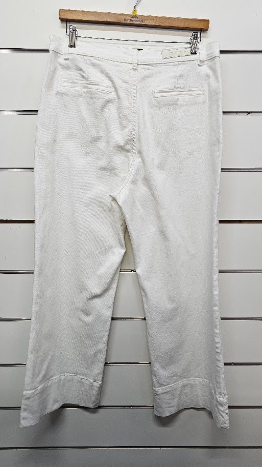 Monaco Jeans White Wide Leg Denim Jeans - 16