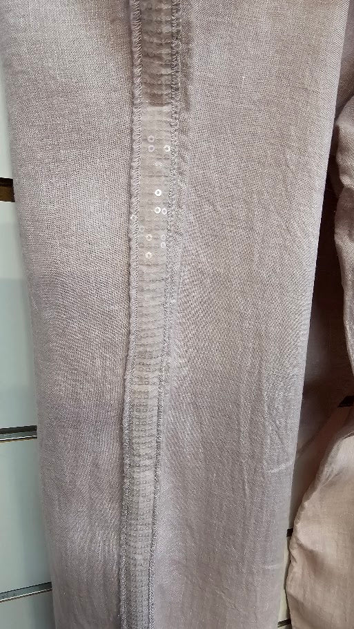 TS, Pink, Linen Wide-Leg Pants with Sequin Side Detail - Size 22