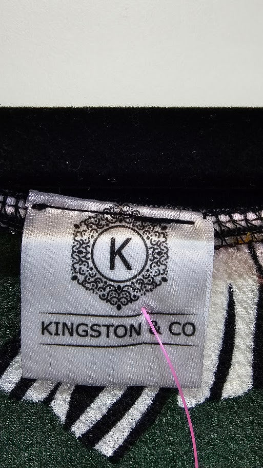 Kingston & Co, Multi Floral, Long Sleeve Blouse with Black Sleeves - Size 22