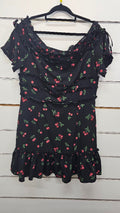 Boohoo Black Cherry Mini Dress - 16