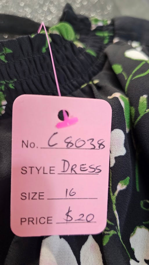 Dotti Black Floral Dress - 16