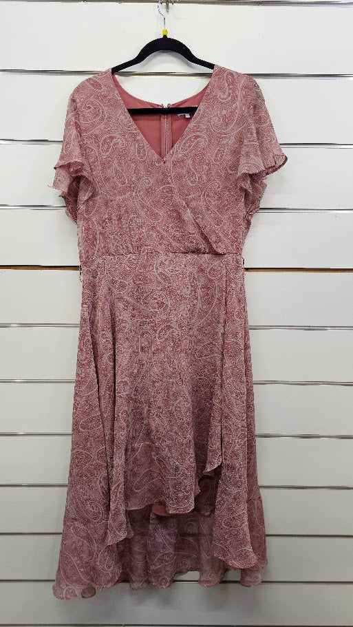 Whistle Dusty Pink Paisley Chiffon Dress - 16