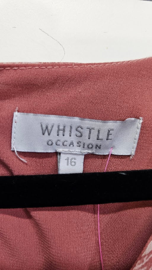 Whistle Dusty Pink Paisley Chiffon Dress - 16