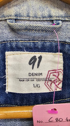 91 Denim Light Wash Denim Jacket - L