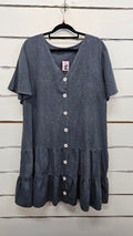 H&H Grey Linen Blend Dress - 14