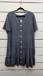 H&H Grey Linen Blend Dress - 14