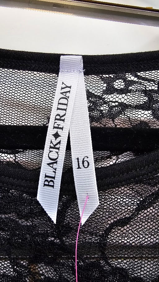 Black Friday Black Lace Dress - 16