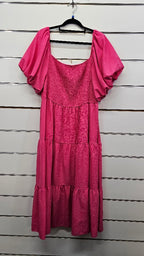 Shein Hot Pink Puff Sleeve Top - 2XL