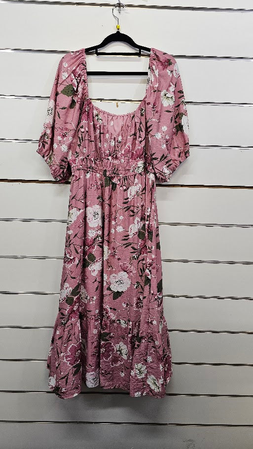 Pagani Pink Floral Midi Dress - 16