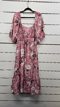 Pagani Pink Floral Midi Dress - 16