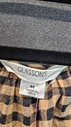 Glassons Check Beige/Black Mini Dress - M