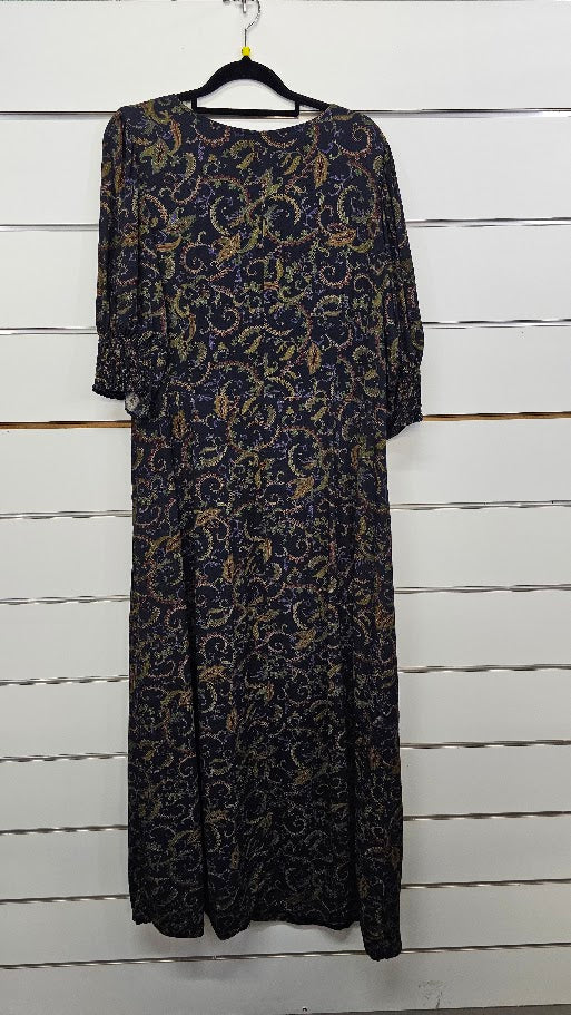 Max Black/Green Multi Maxi Dress - 16
