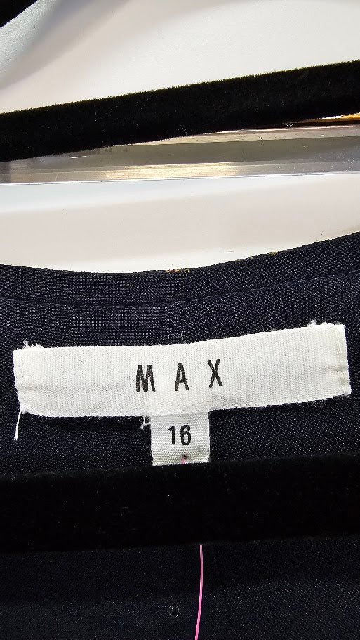 Max Black/Green Multi Maxi Dress - 16