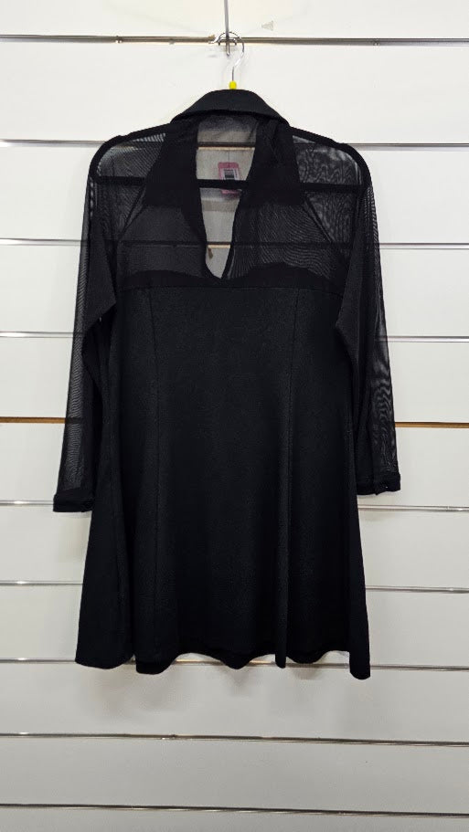 Vintage Rose Black Netting Mini Dress - 16