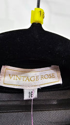 Vintage Rose Black Netting Mini Dress - 16
