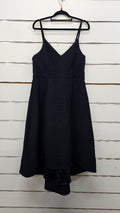 Portmans Black Textured Midi Dress - 14