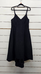 Portmans Black Textured Midi Dress - 14
