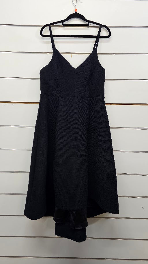 Portmans Black Textured Midi Dress - 14