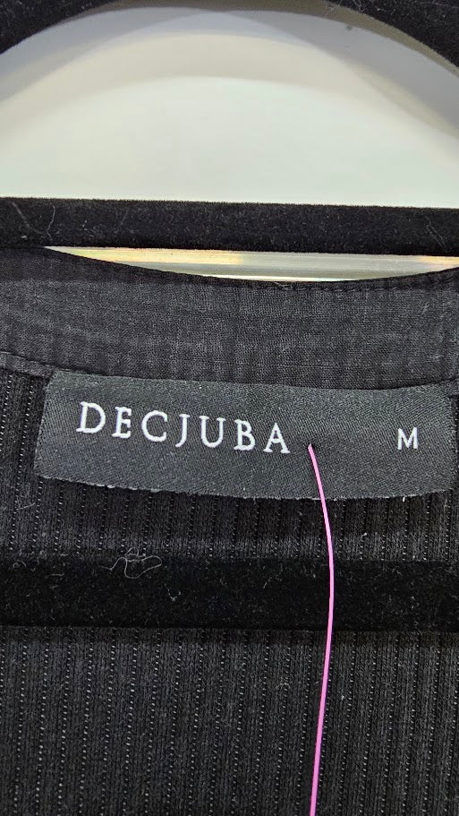 Decjuba Black Tiered Midi Dress - M