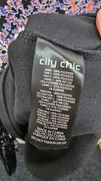 City Chic Black Multi Dress - XS