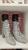 Temu Silver Glitter Boots - 41
