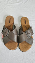 Clarks Grey Leather Sandal -38