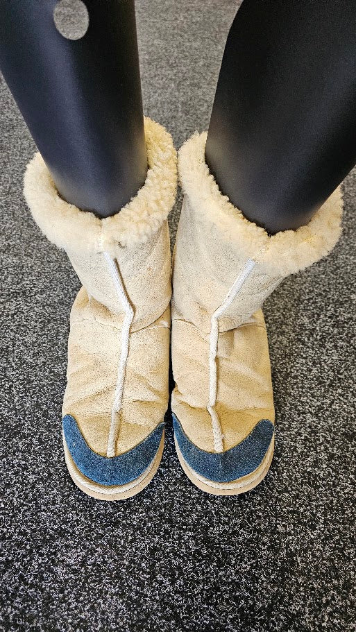Cream Boots