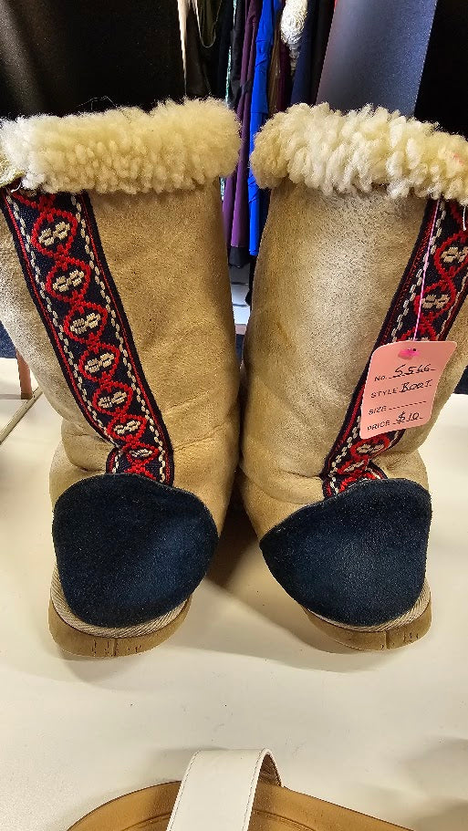 Cream Boots