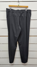 Dark Grey Stretch Pants with Elastic Waist - 12