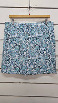 Green Floral Wrap Skirt - L