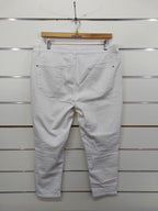 Capture White Embroidered Jeans - 16