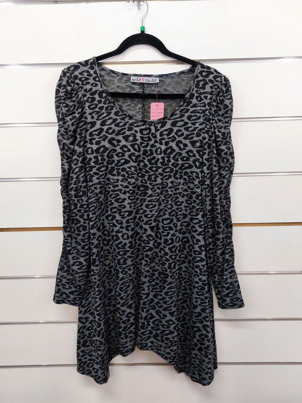 Wild Child Animal Print Tunic Top - XL
