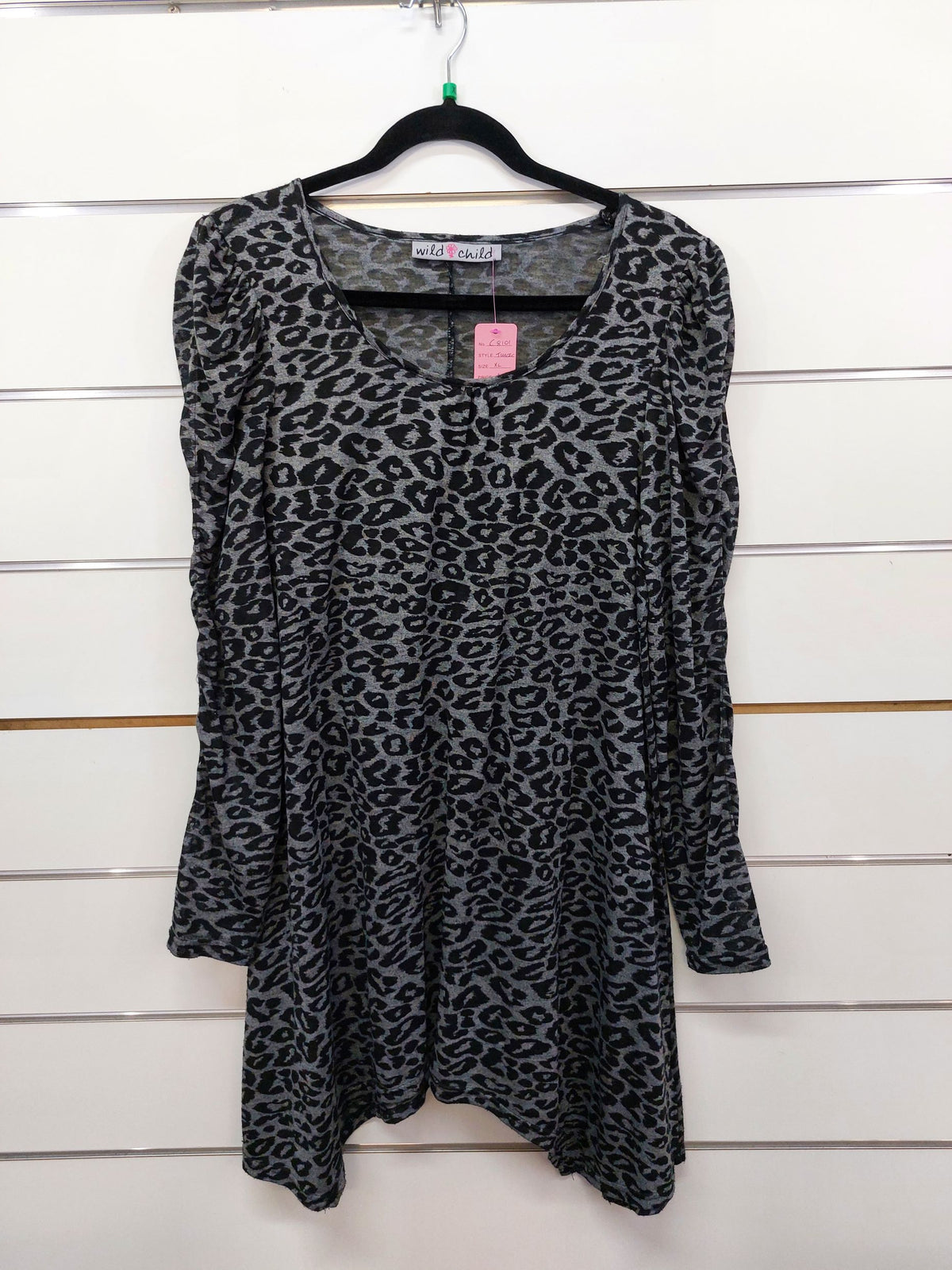 Wild Child Animal Print Tunic Top - XL