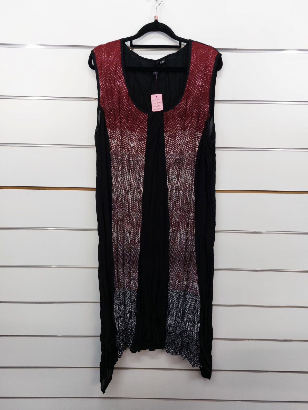 Taking Shape Black/Burgundy Dress - 20