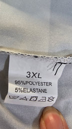 Black/White Half Zip Blouse - 3XL