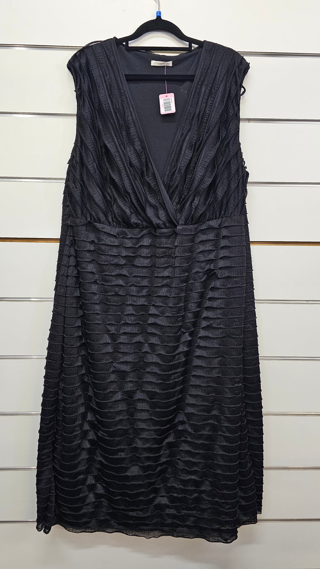 Yourself Black Ruffle Midi Dress - 2XL